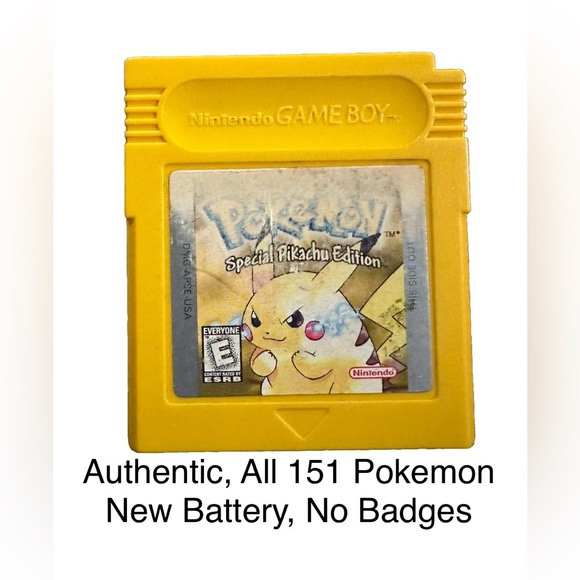 Authentic All 151 New Battery Pokémon Yellow Version Special Pikachu Edition - Picture 1 of 8
